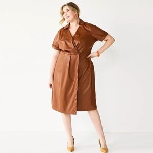 Nine  West faux leather Dress